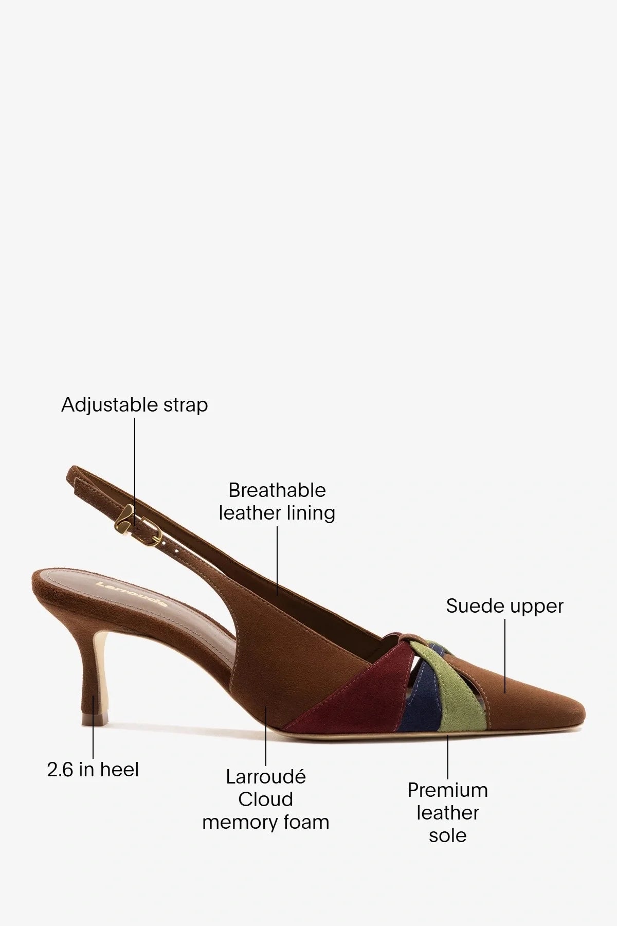 Kirstin Pump Burnt Umber Suede - Larroude