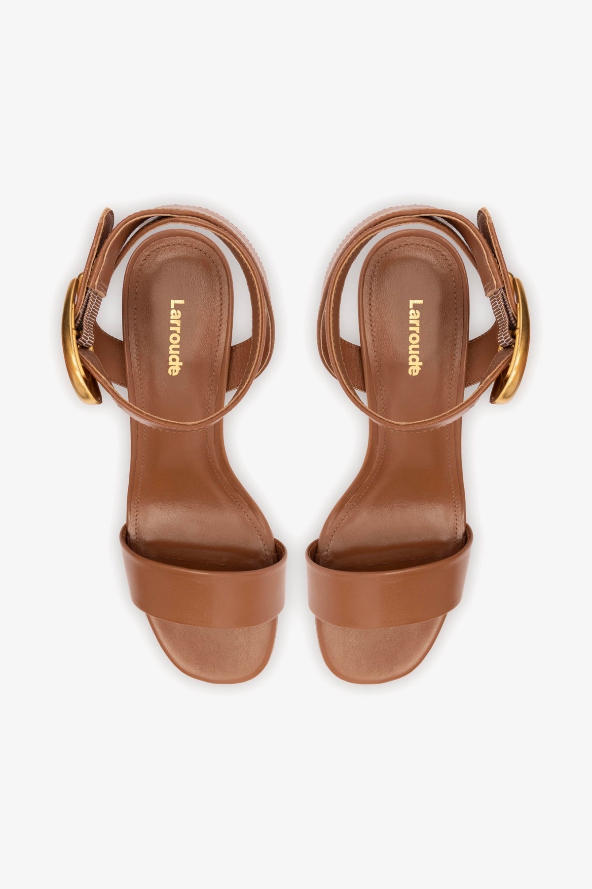 Dolly Verona Low Sandal In Caramel Leather - Larroude