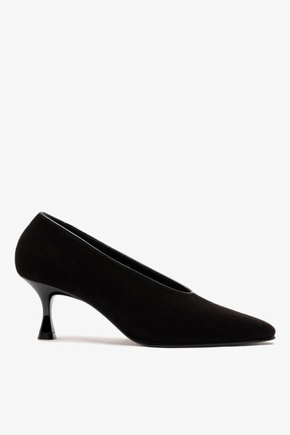 Cambon Pump Black Suede - Larroude