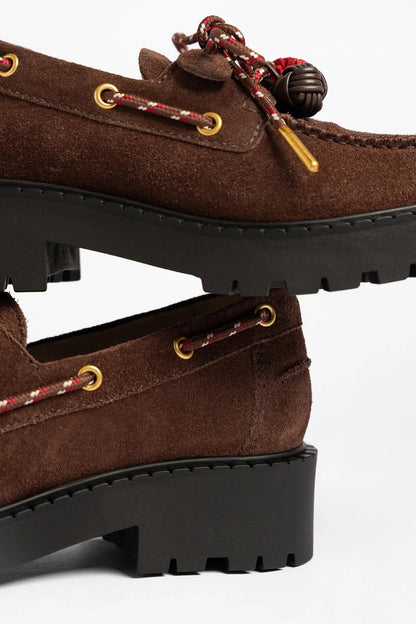 Cyprus Lugsole Loafer Brown Suede - Larroude