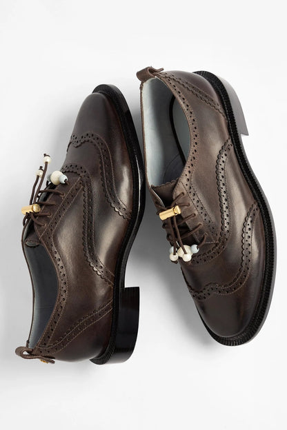 Ginny Loafer Brown Leather - Larroude