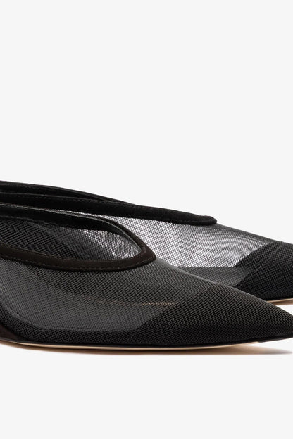 Loulou Mesh Mule Black - Larroude