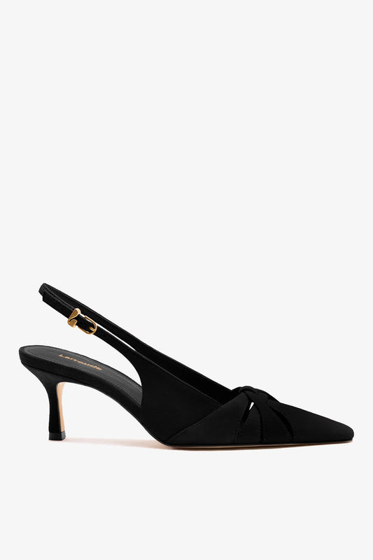 Kirstin Pump Black Suede - Larroude