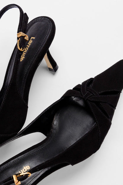 Kirstin Pump Black Suede - Larroude