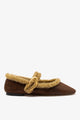 Cocoa Leather And Natural Shearling