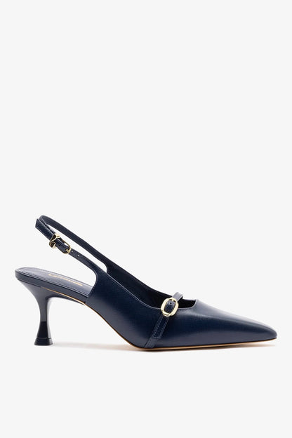Ines Pump Indigo Leather - Larroude
