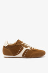 Russet Suede and Ivory Leather