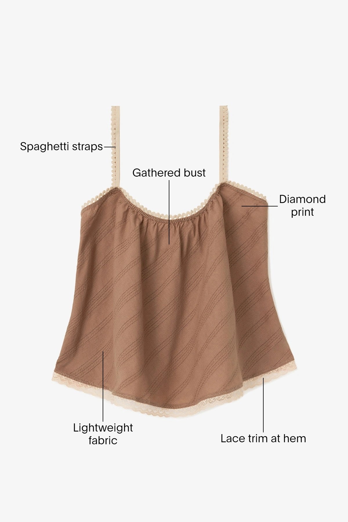 The Perfect Tank Top Mocha Striped Cotton - Larroude