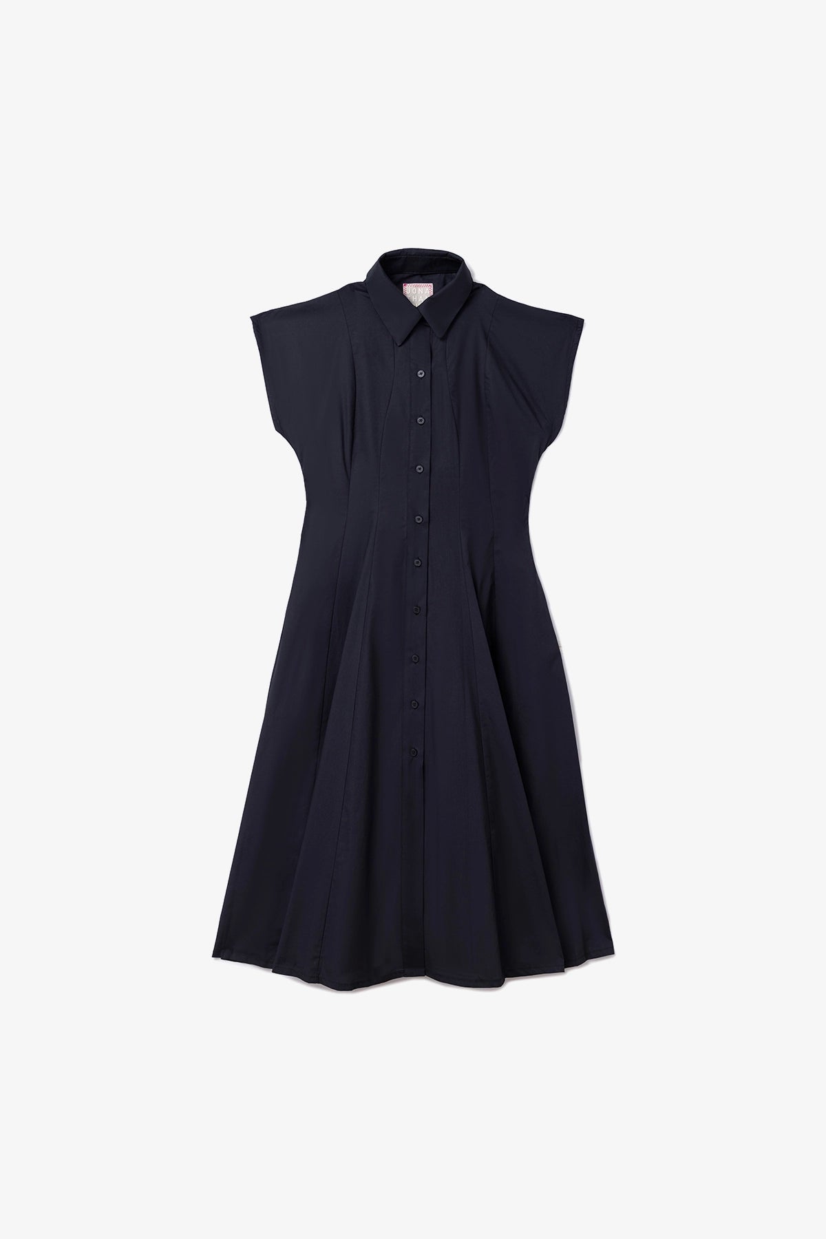 Jessica Buttondown Dress Black Percale - Larroude