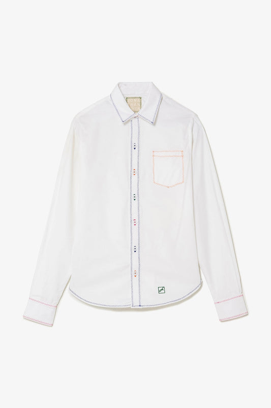 Layla Buttondown Shirt In White Percale - Larroude