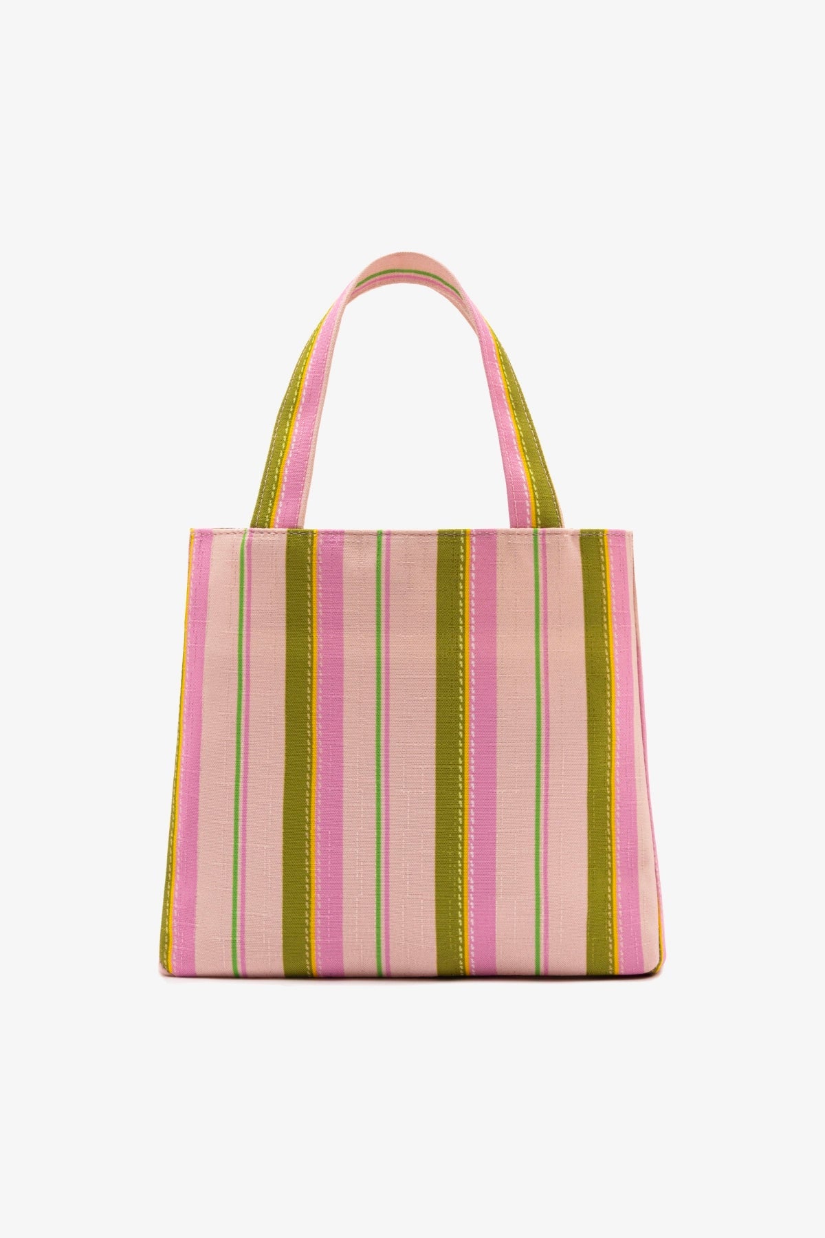 Poppy Mini Tote Bag In Tulip And Emerald Raffia - Larroude