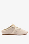 Mushroom Grey Suede and Ivory Leather