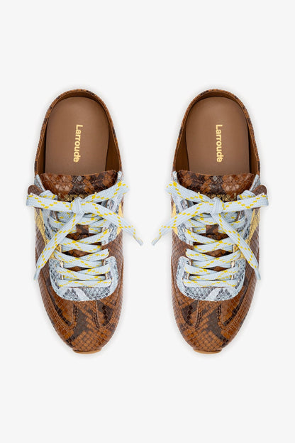 Stella Mule In Python Printed Leather - Larroude