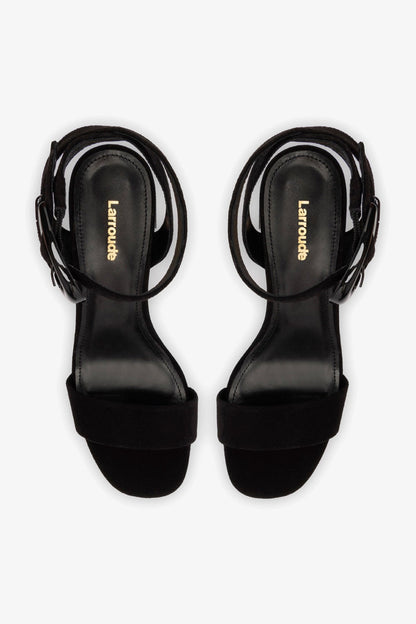Dolly Verona Low Sandal In Black Suede - Larroude