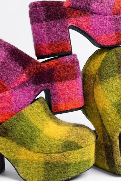 Miso Platform Clog Cactus Printed Felt - Larroude