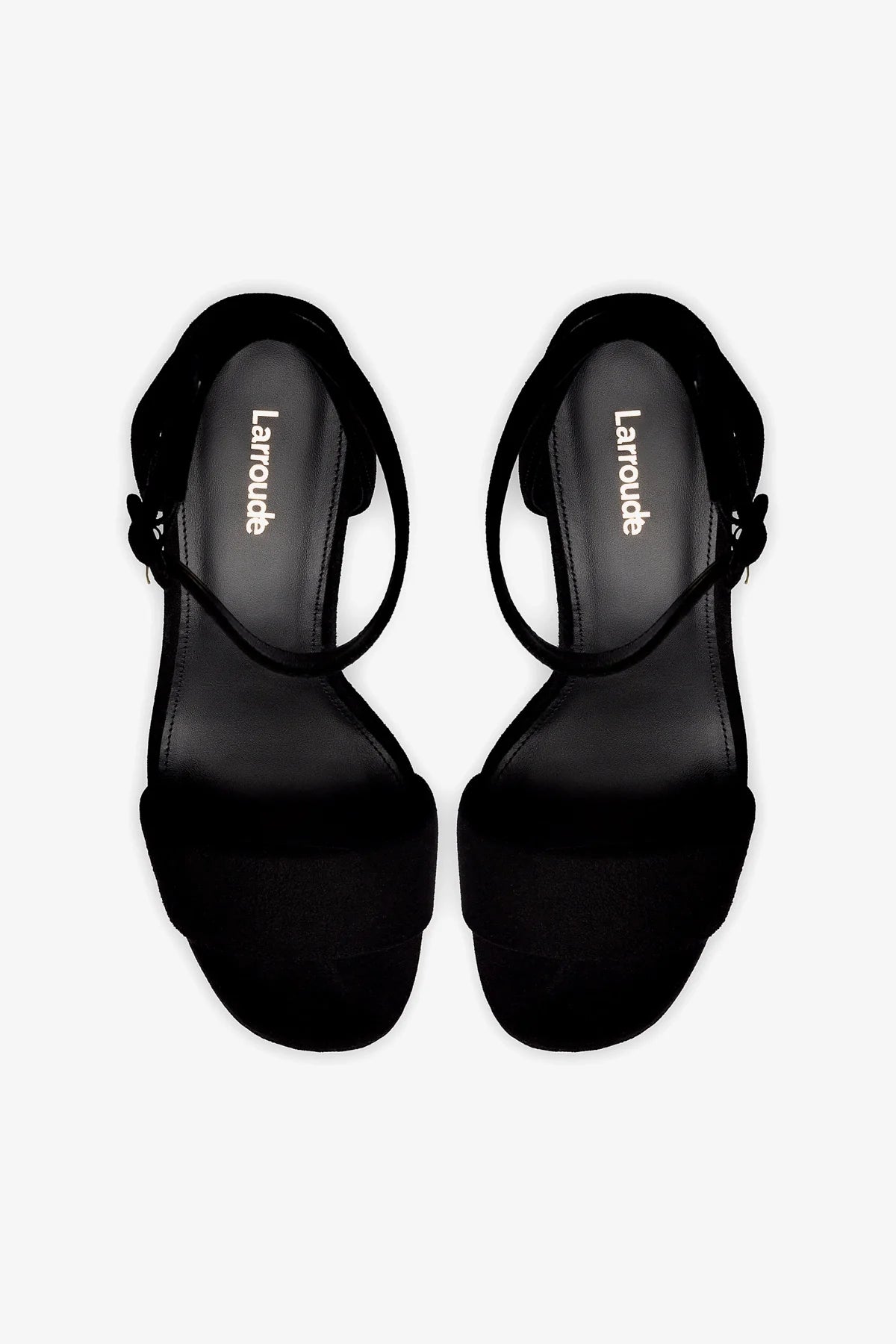 Dolly Sandal In Black Suede - Larroude