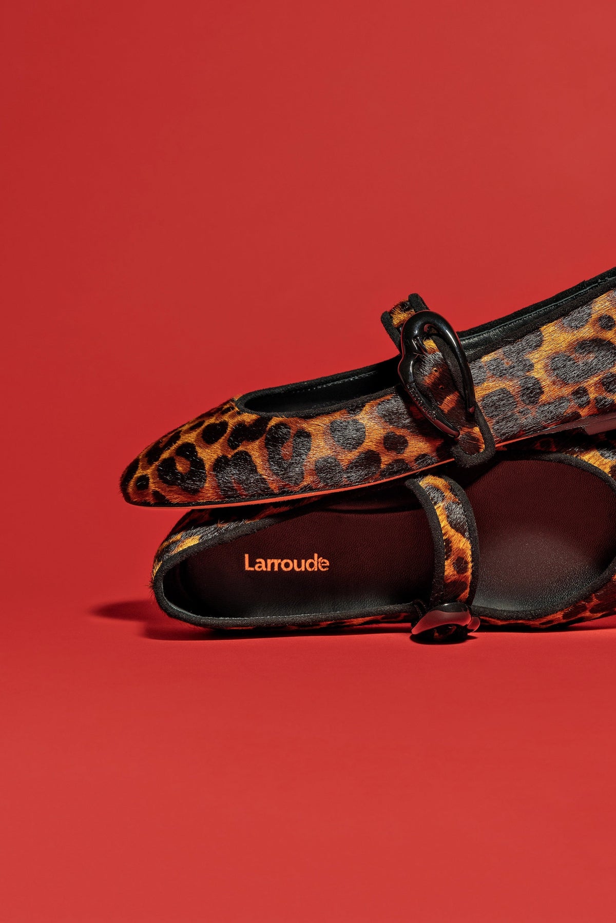 Verona Ballet Flat In Leopard Print Calf Hair - Larroude