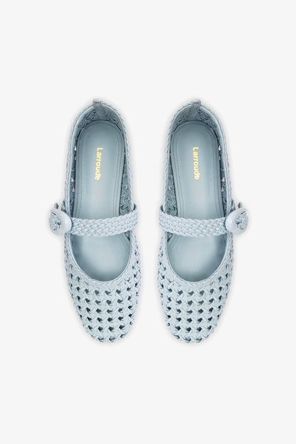 Verona Macrame Ballet Flat In Maya Leather - Larroude