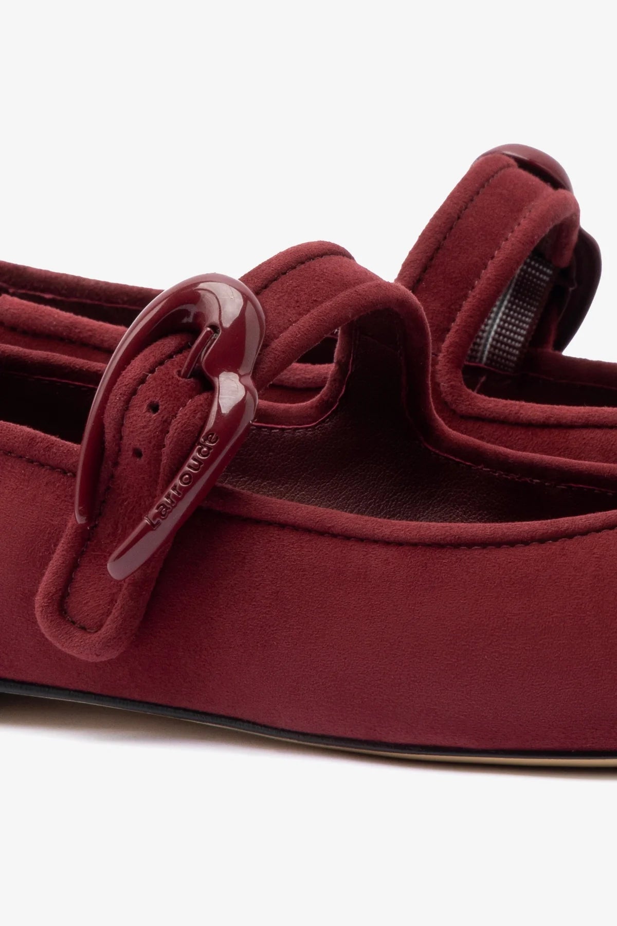 Verona Ballet Flat In Burgundy Suede - Larroude