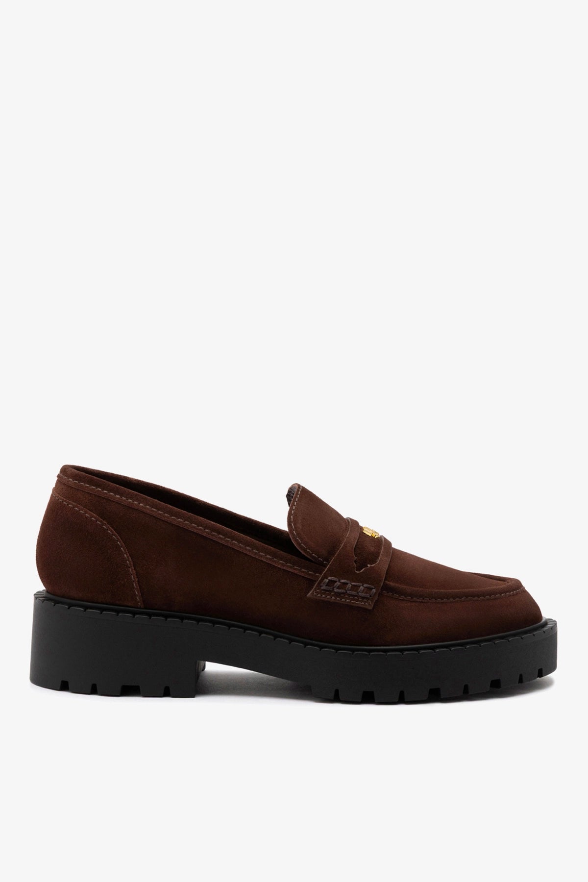 Suki Lugsole Loafer In Brown Suede - Larroude