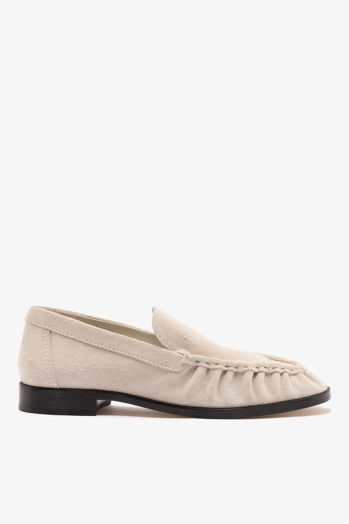 Margaux Loafer In Mushroom Grey Suede - Larroude
