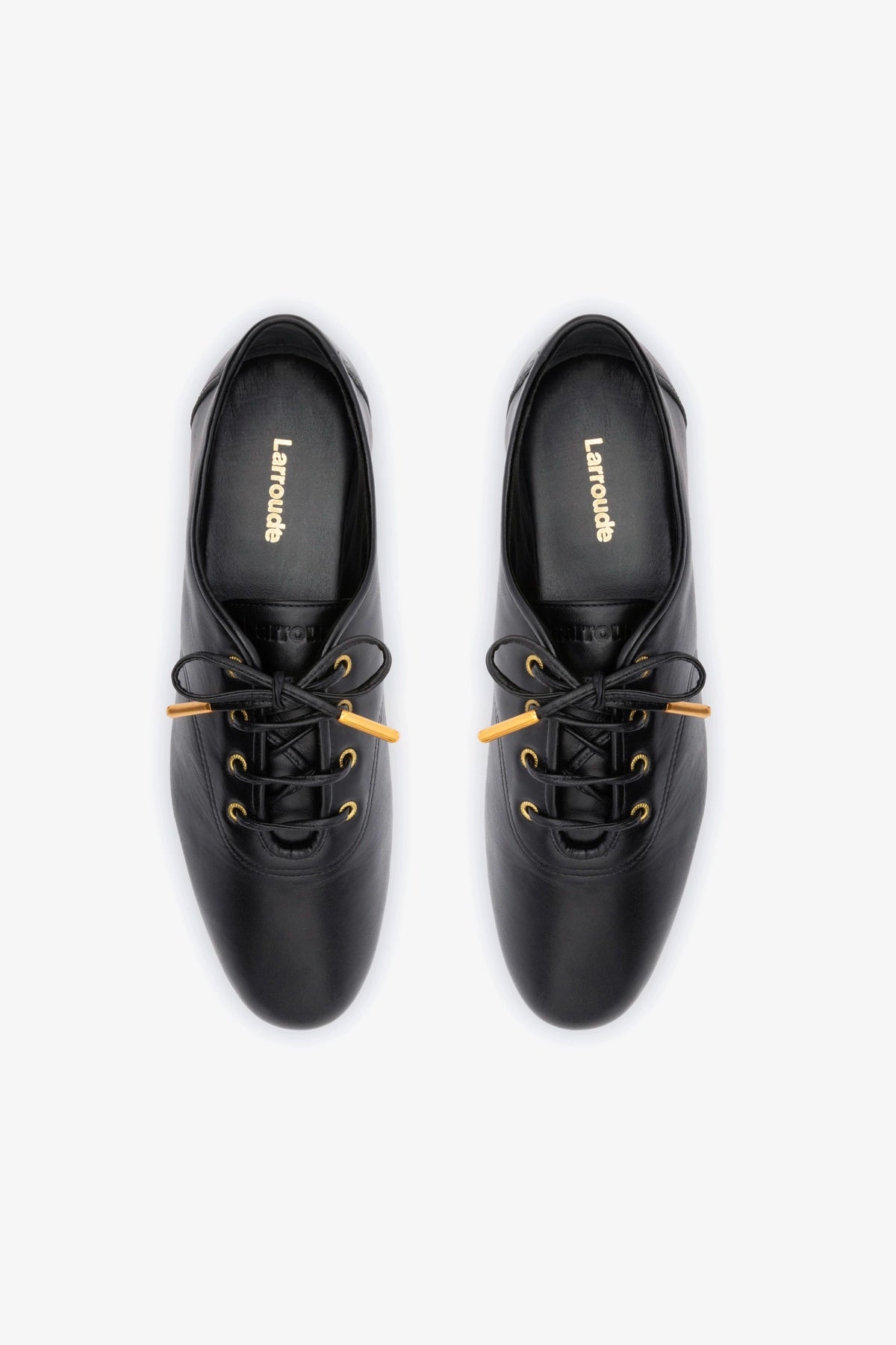 Liza Sneaker In Black Leather - Larroude