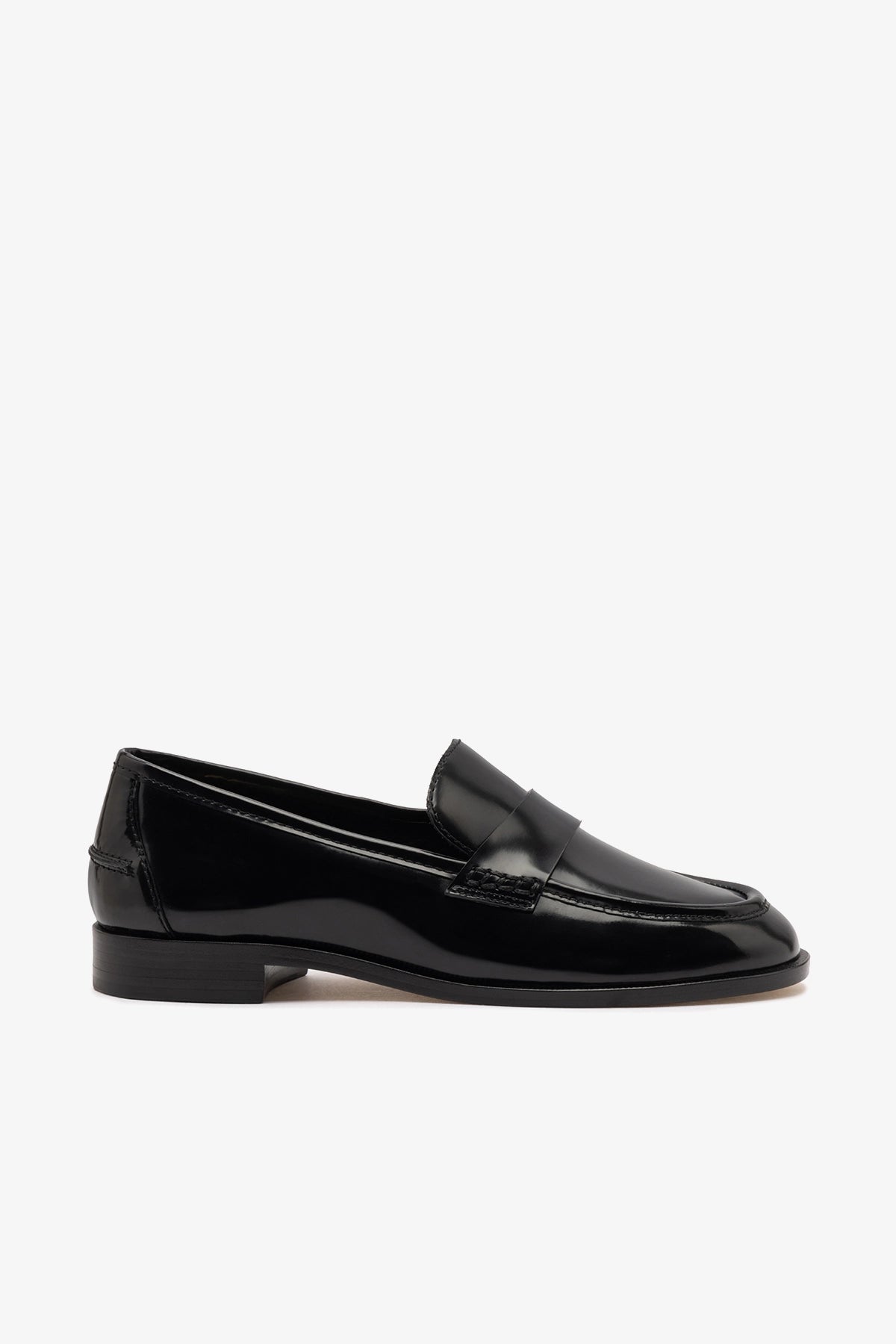 Larroudé x Parke Loafer In Black Box Leather - Larroude