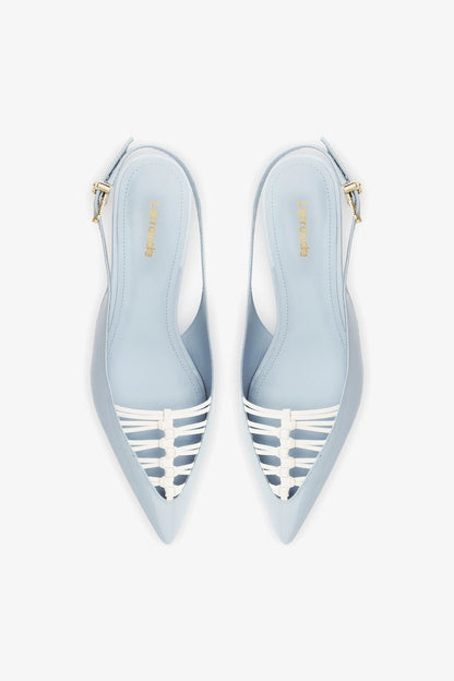 Nara Pump In Maya Patent Leather and White Leather - Larroude