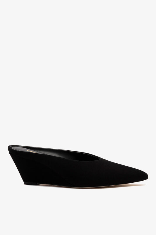 Loulou Mule Black Suede - Larroude