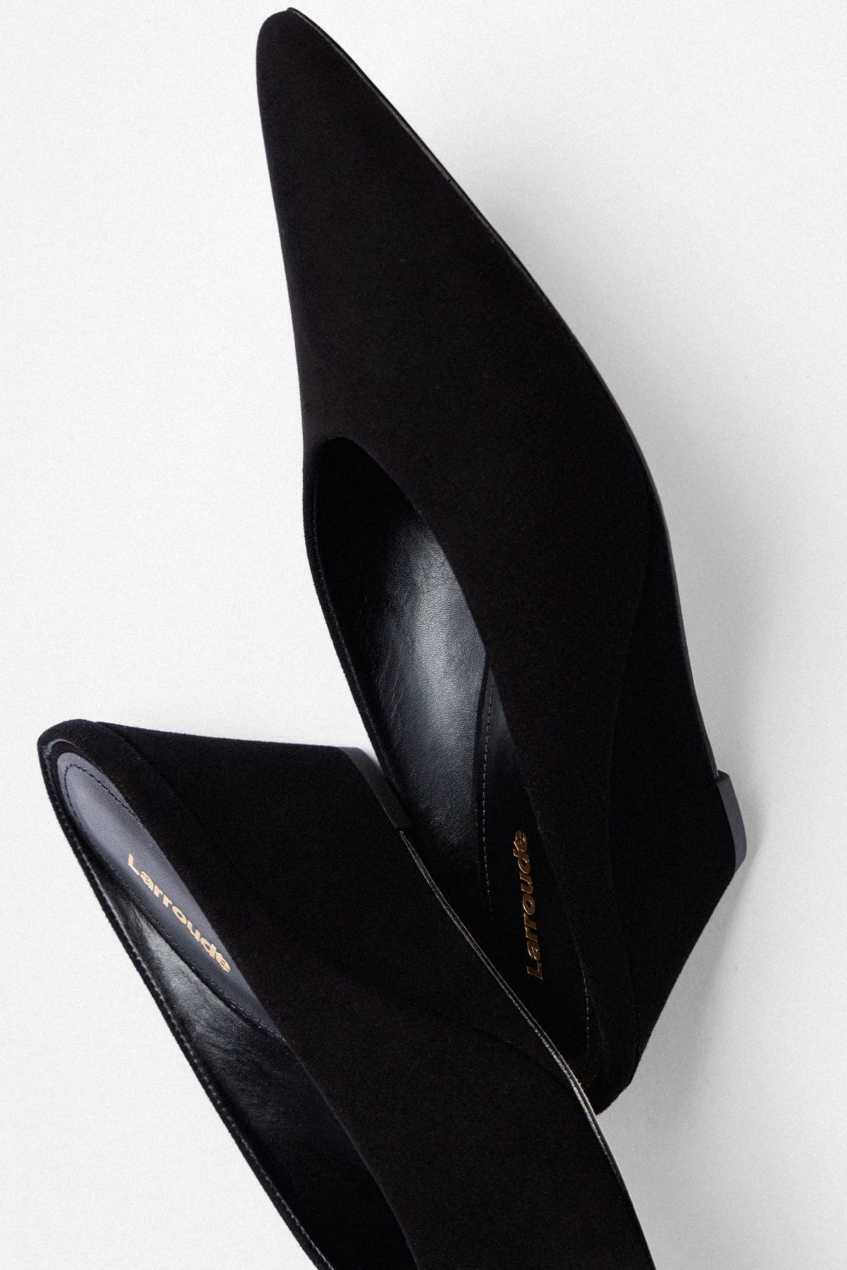 Loulou Mule Black Suede - Larroude