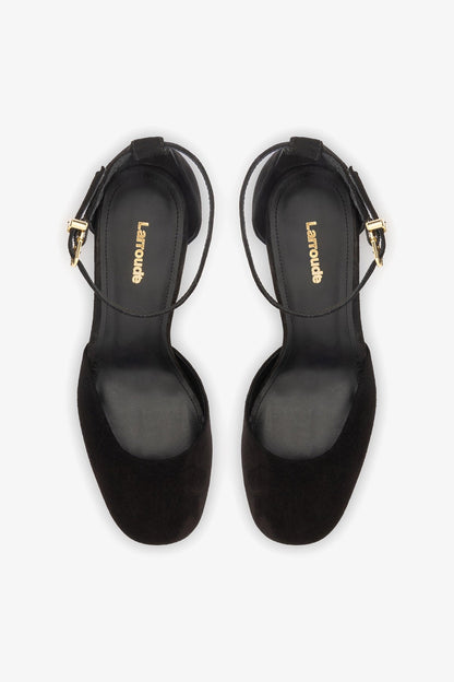 Ari Pump In Black Suede - Larroude
