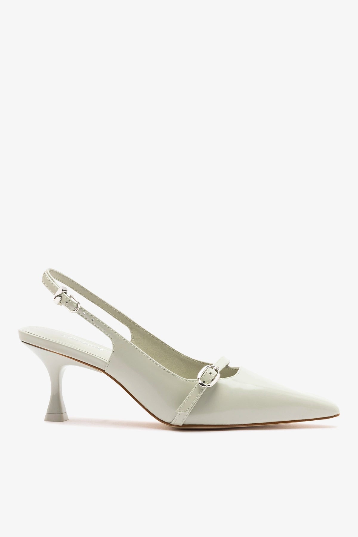 Ines Pump Gray Leather - Larroude