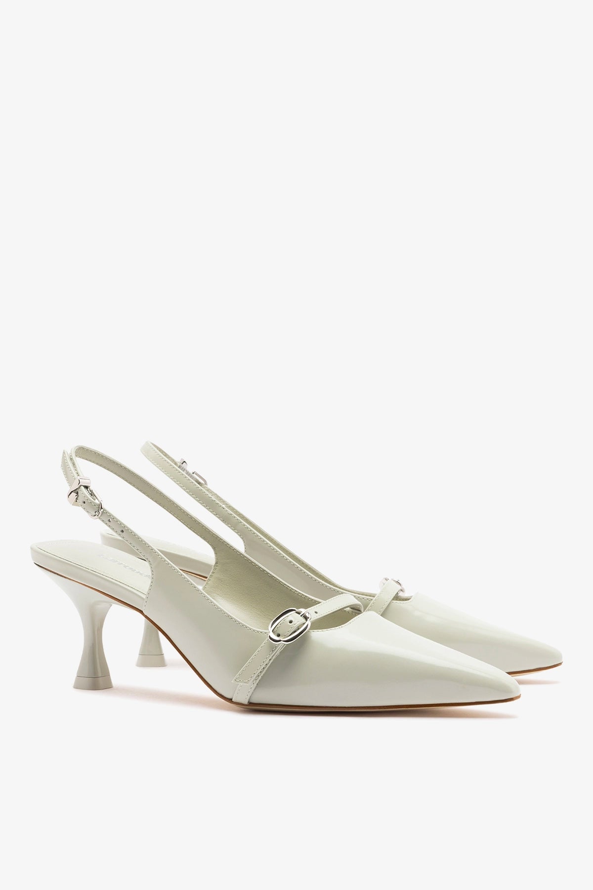 Ines Pump Gray Leather - Larroude