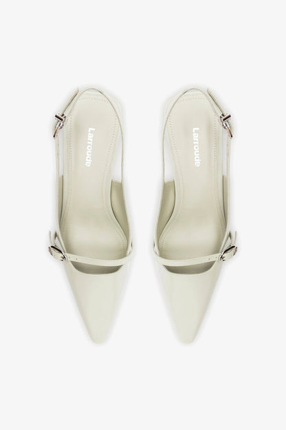 Ines Pump Gray Leather - Larroude