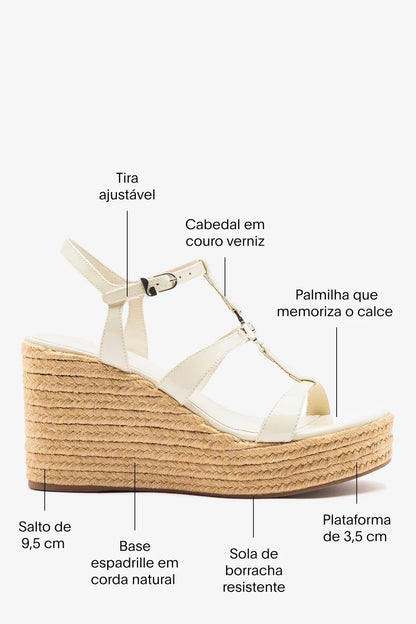 Hana Espadrille Sandal Ivory Leather - Larroude