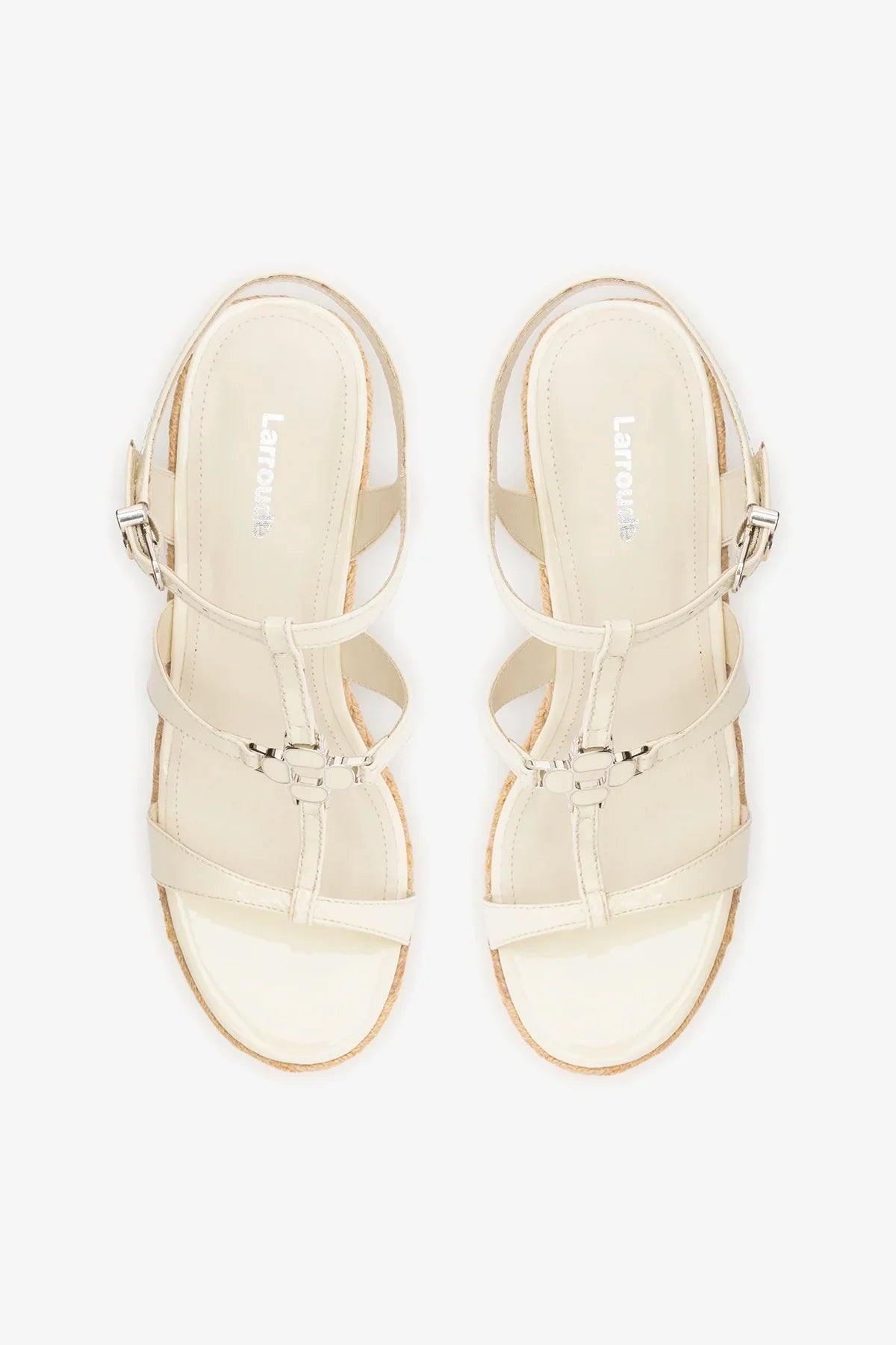 Hana Espadrille Sandal Ivory Leather - Larroude