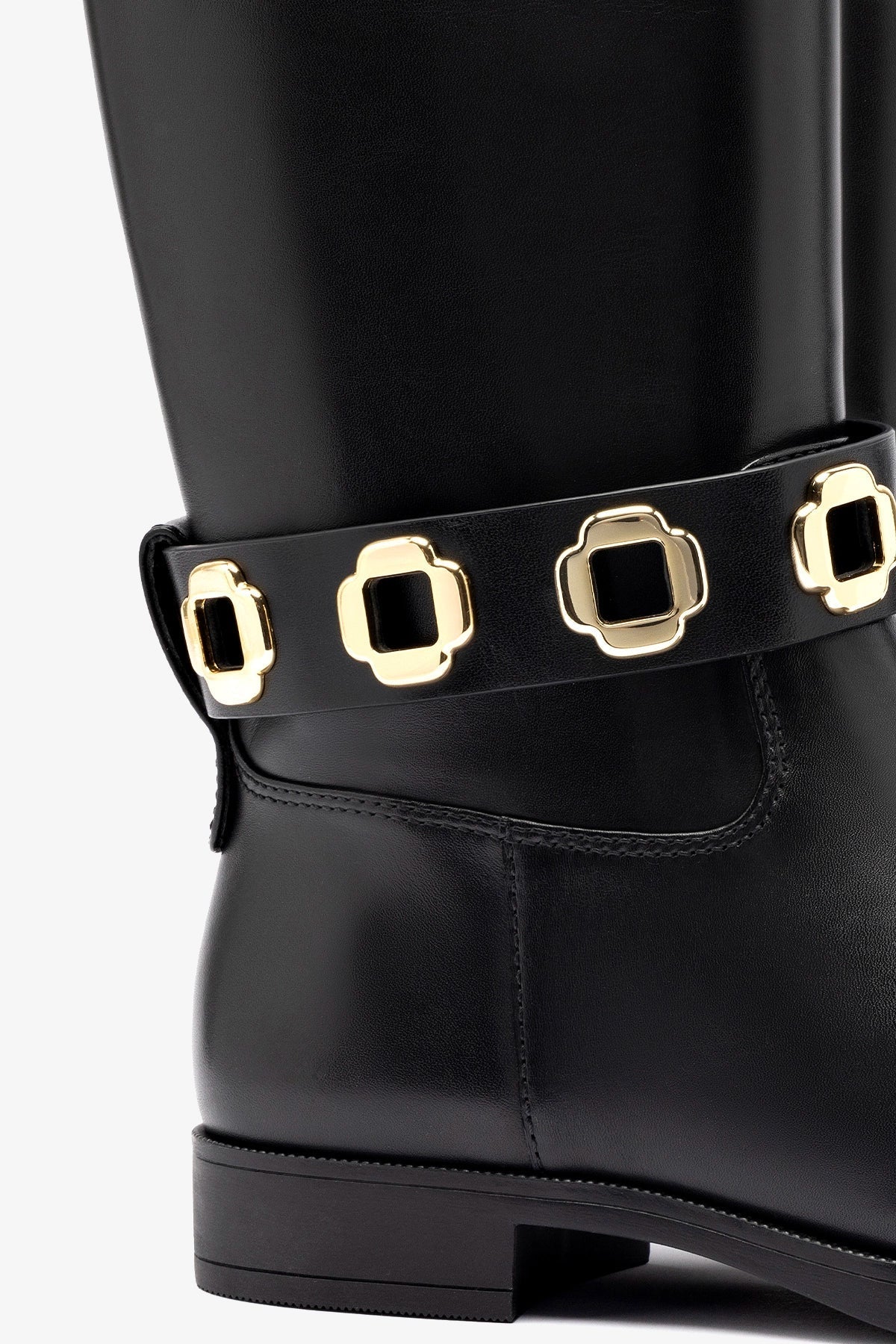 Milan Flat Bootie In Black Water Resistant Leather - Larroude