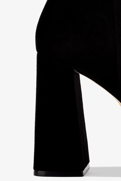 Dolly Boot In Black Suede - Larroude