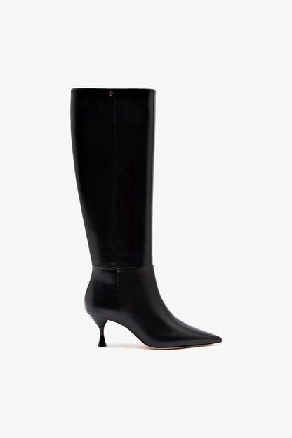 Georgia Boot In Black Leather - Larroude