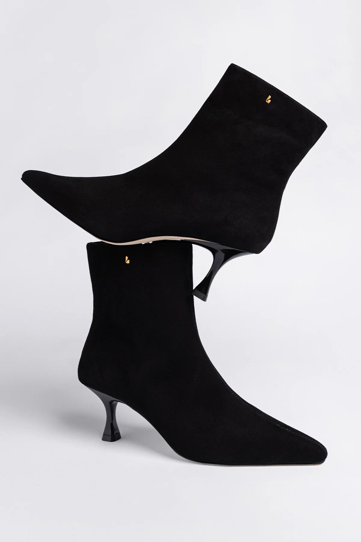 Ines Boot Black Suede - Larroude
