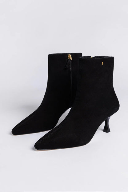 Ines Boot Black Suede - Larroude