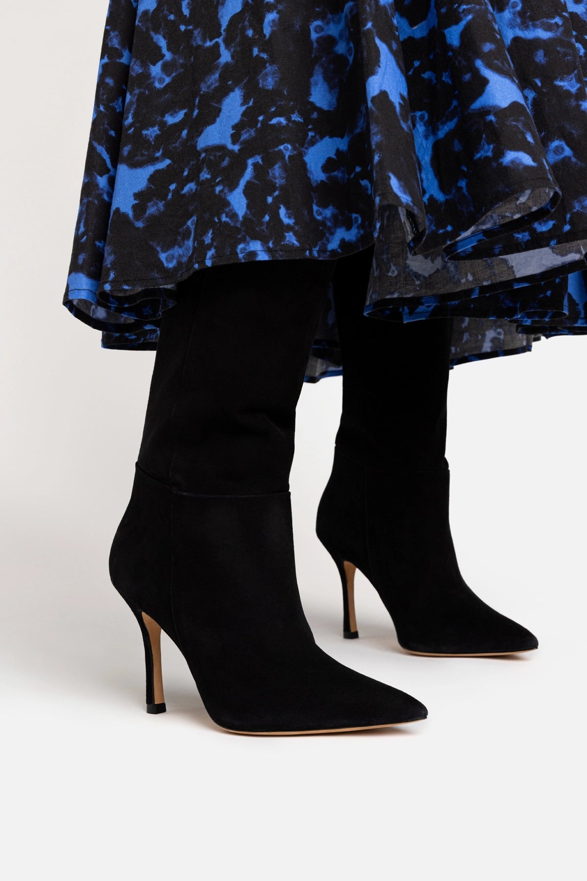 Kate Boot In Black Suede - Larroude