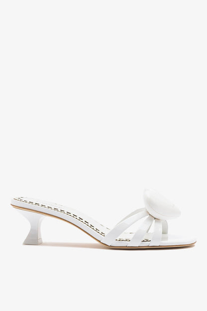 Amore Mule White Patent Leather - Larroude