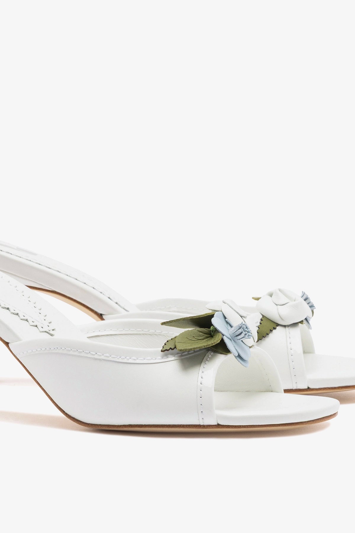Juliette Mule White Leather - Larroude
