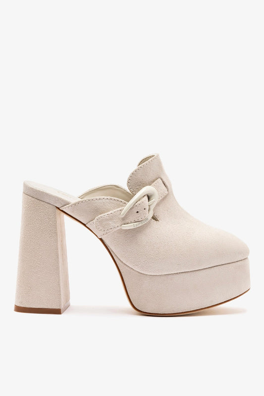 Dolly Verona Clog In Mushroom Grey Suede - Larroude
