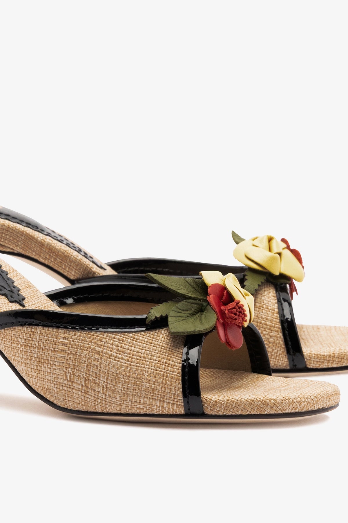 Juliette Mule Beige Raffia - Larroude