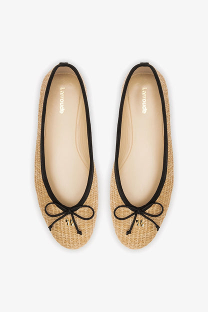 Pavlova Ballet Flat Natural Raffia - Larroude