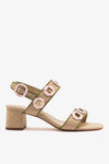 Beige Raffia and Seaweed Leather