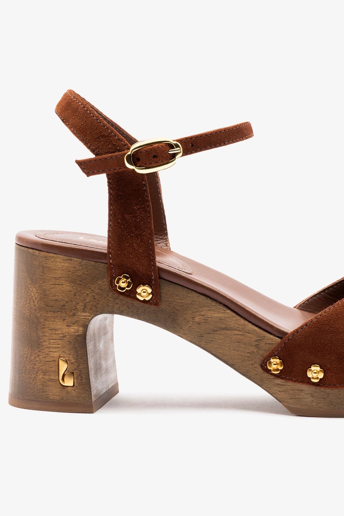 Willow Sandal Burnt Umber Suede - Larroude