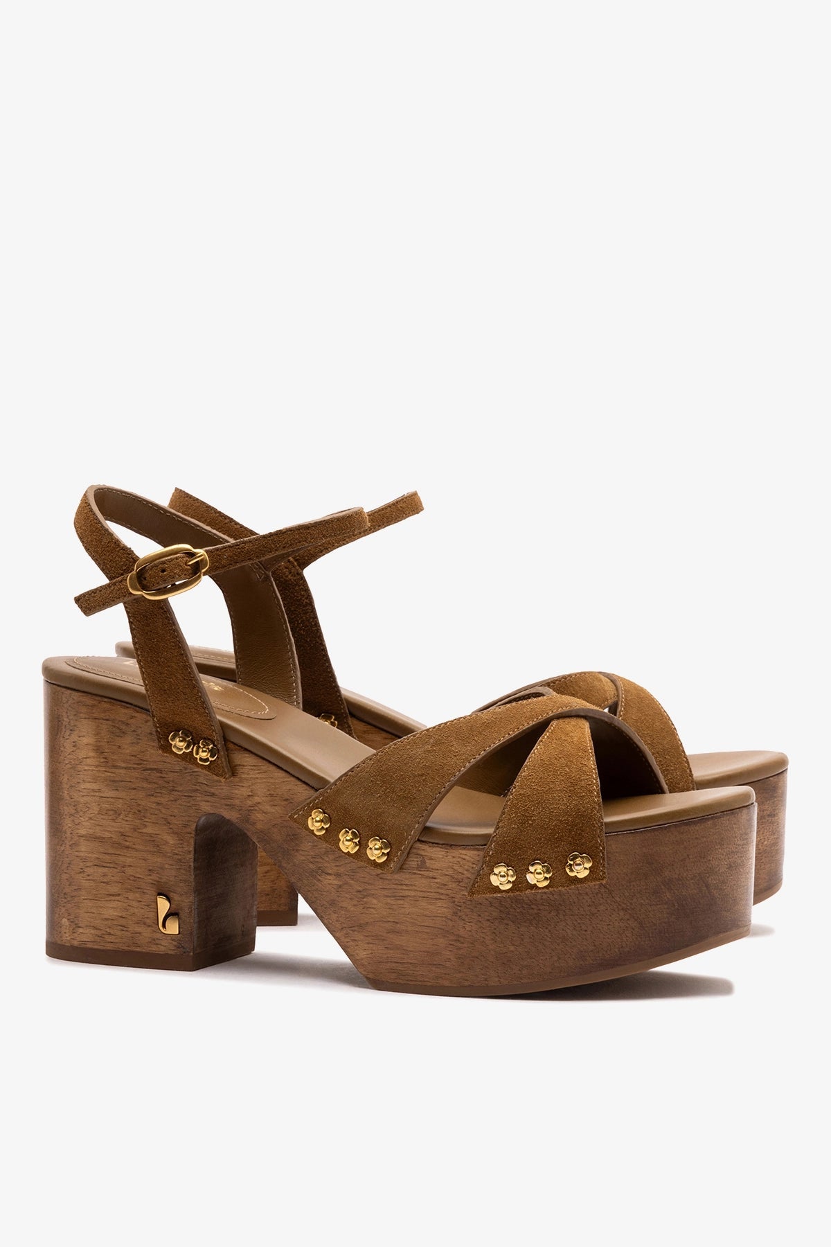 Talitha Sandal In Russet Suede - Larroude